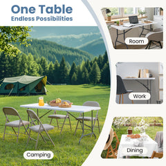 Sweetcrispy table folded flat for compact storage and easy transport