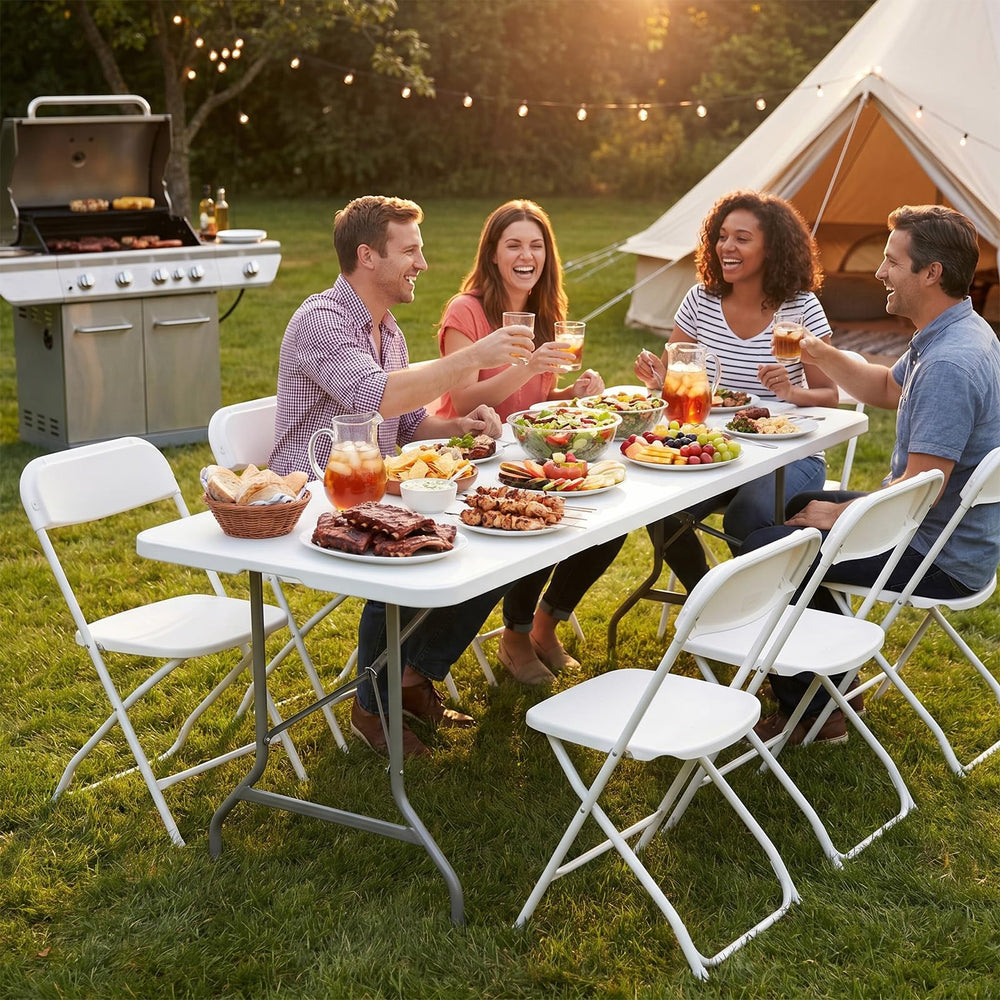 Sweetcrispy table with chairs illustrating size and seating capacity