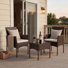 Sweetcrispy close-up of PE rattan texture highlighting weatherproof look and low maintenance