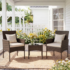 Sweetcrispy close-up of PE rattan weave highlighting weather-resistant durability