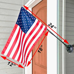 SWEETMERCH CREATIONS close-up of flag fabric texture with vivid, fade-resistant colors