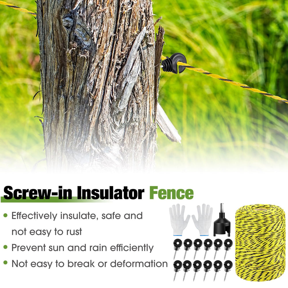 Sweetude polywire installed on posts in pasture showing effective livestock control