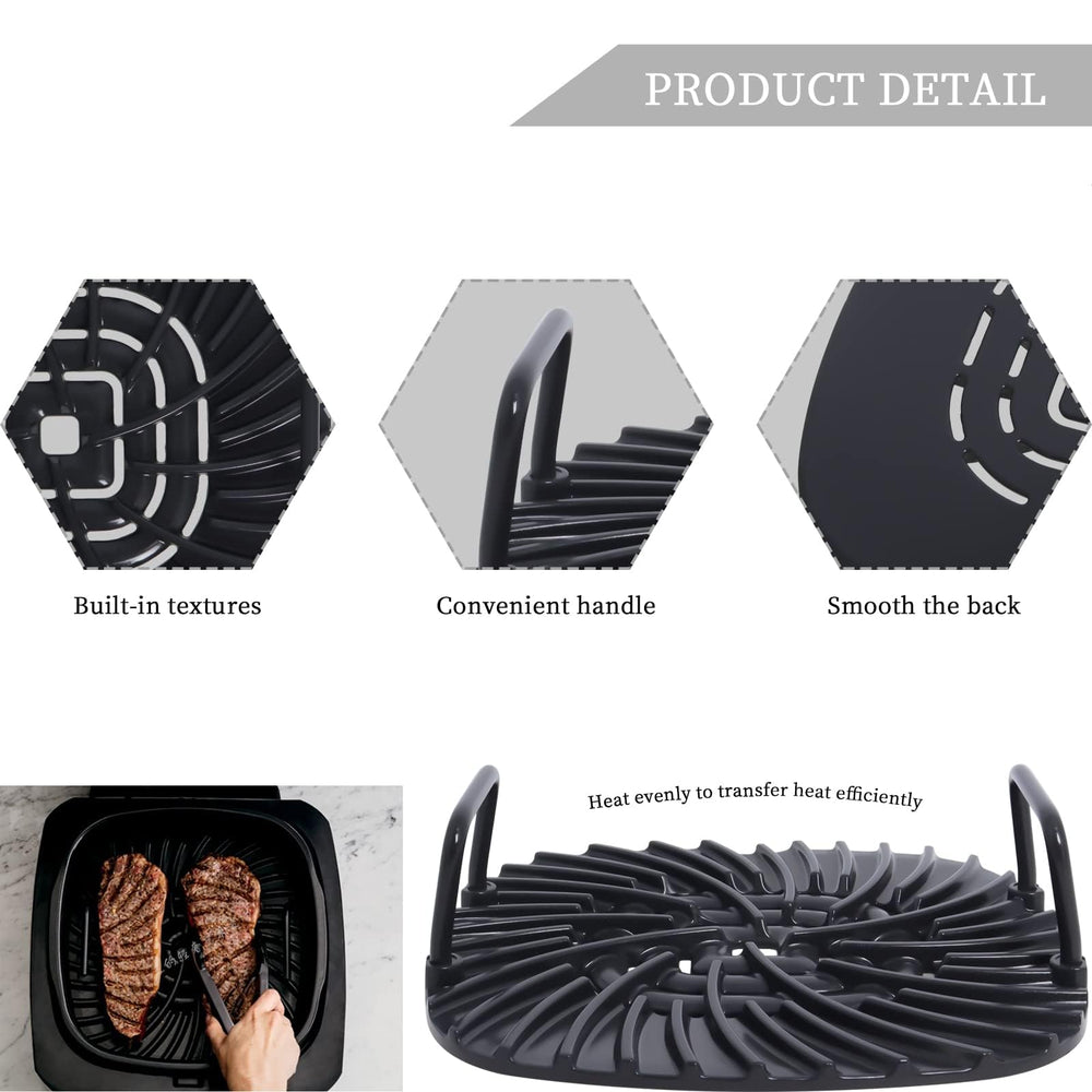 Swess grate installed in Ninja Foodi basket, provides stable even heating