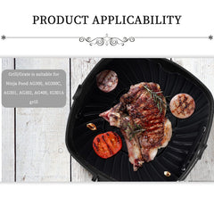 Swess grill grate with perforated parchment papers, protects basket and airflow