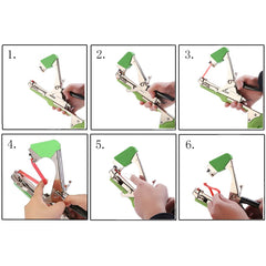 Swetero tape rolls and 10000 staples displayed for continuous tying work