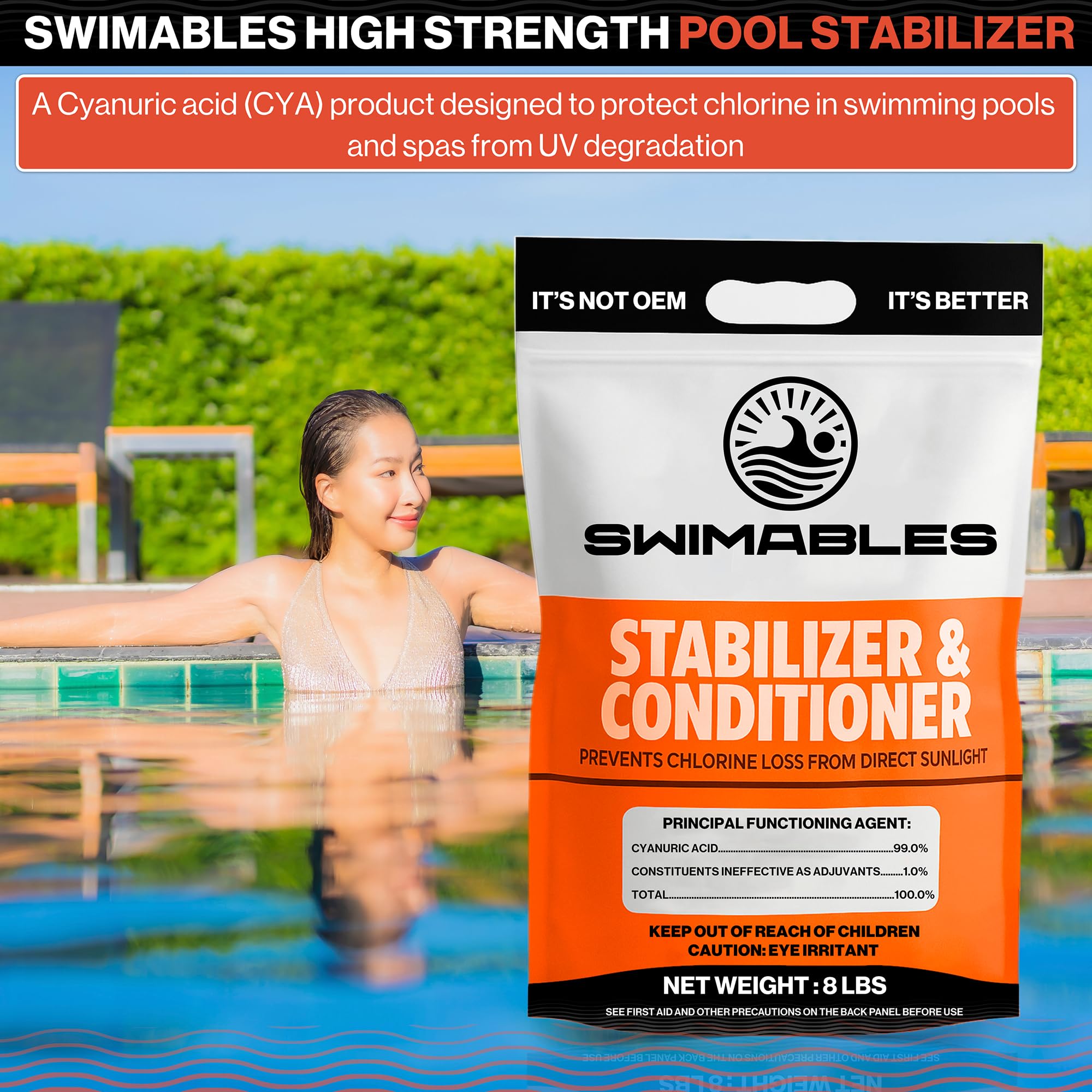 Swimables granules close-up highlighting fast-dissolving texture and quick action