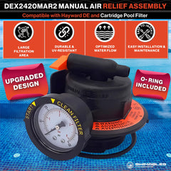 Swimables pressure gauge closeup providing easy-to-read pressure information