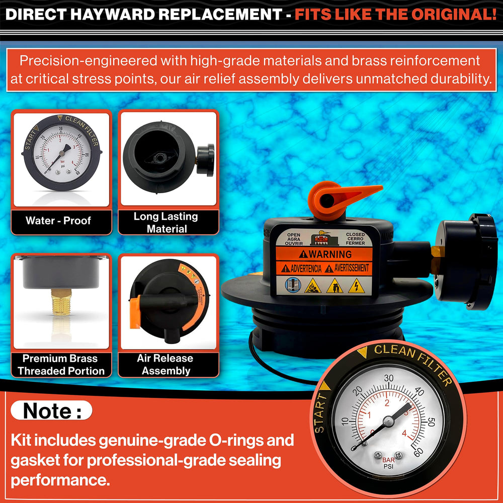 Swimables included O-rings and gasket laid out for fast, leak-free installation