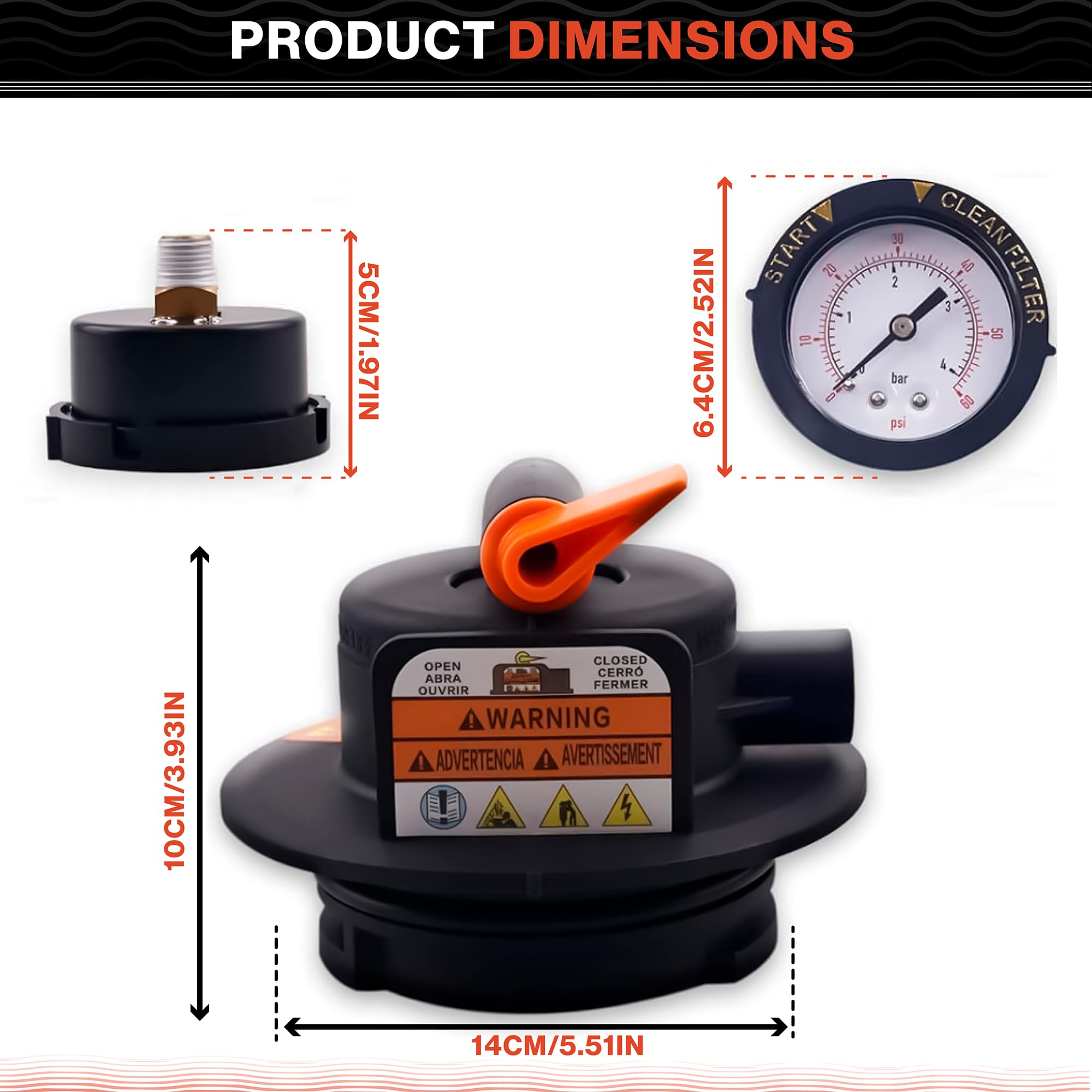 Swimables manual valve handle detail for safe and simple air release