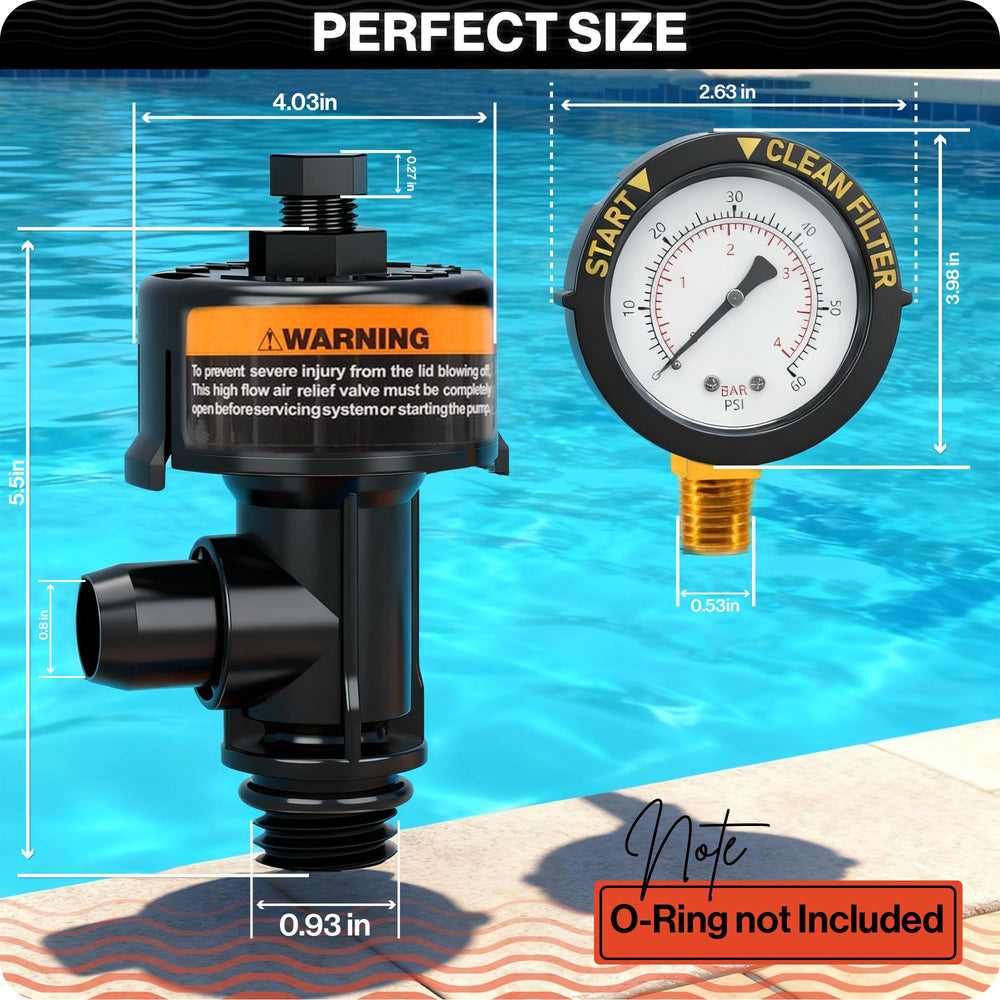Swimables valve operation handle shown for quick manual air release