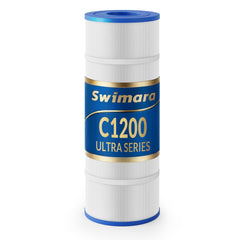 Swimara front view of replacement cartridge showing fit for Hayward C1200 and benefit of easy swap
