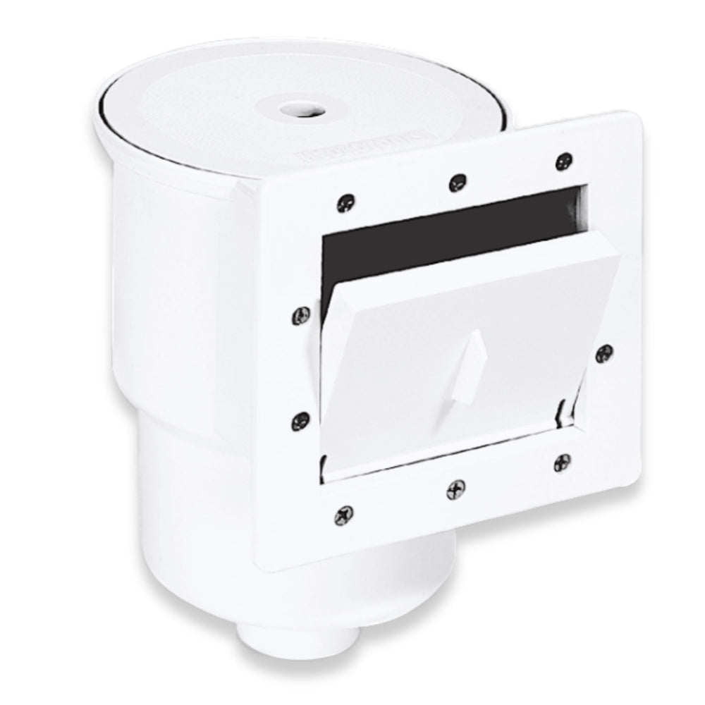 Swimline front faceplate showing neat mounting and tidy appearance benefit