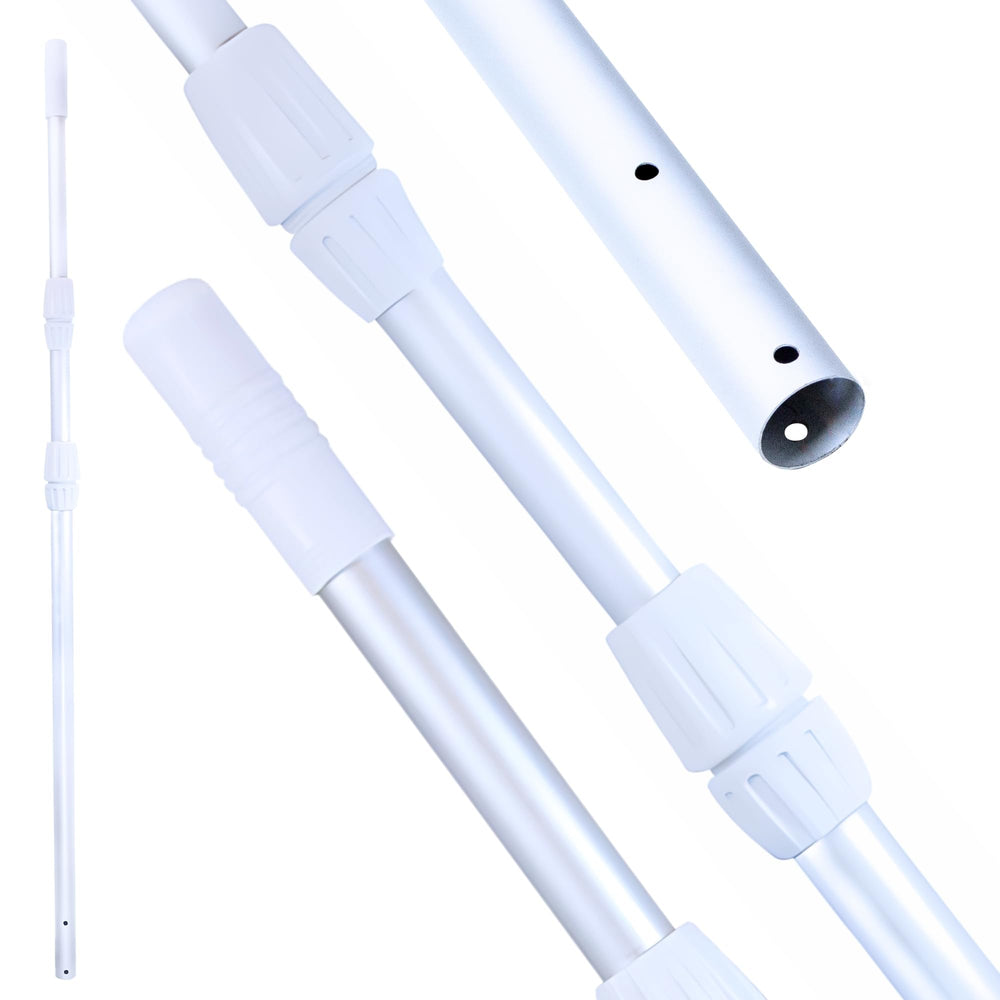 Swimline front view of three-piece pole showing length and finish for easy selection