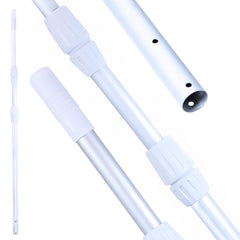 Swimline front view of three-piece pole showing length and finish for easy selection