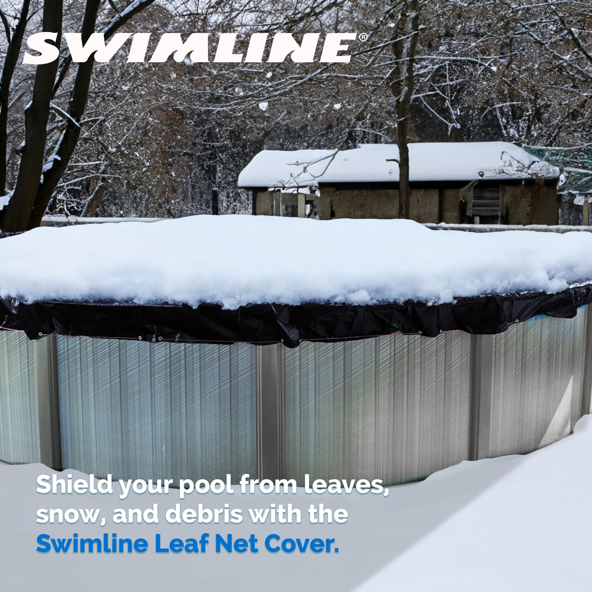 Swimline HydroTools edge attachment close-up showing secure anchoring to pool frame