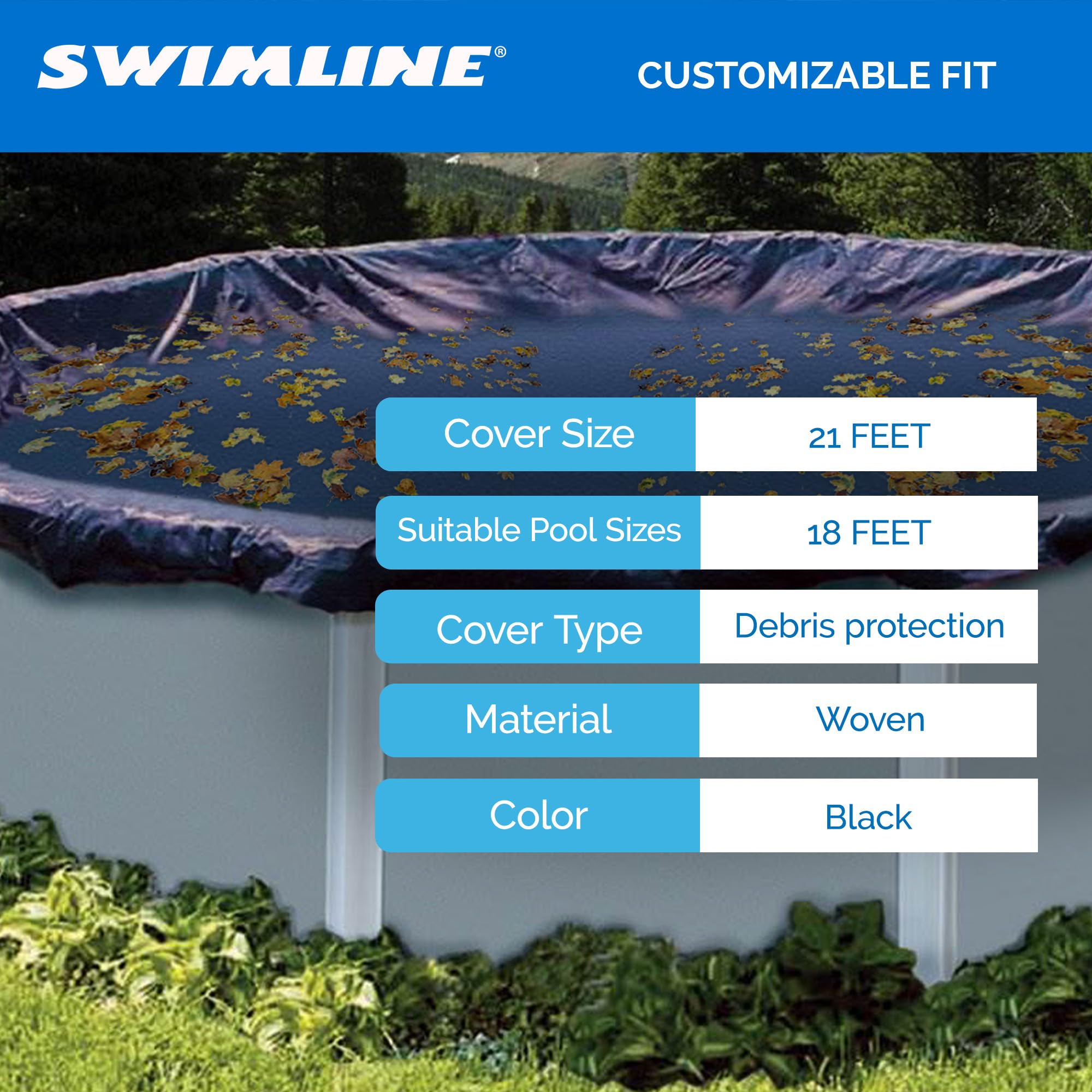 Swimline HydroTools folded net in storage illustrating compact packing and space-saving benefit