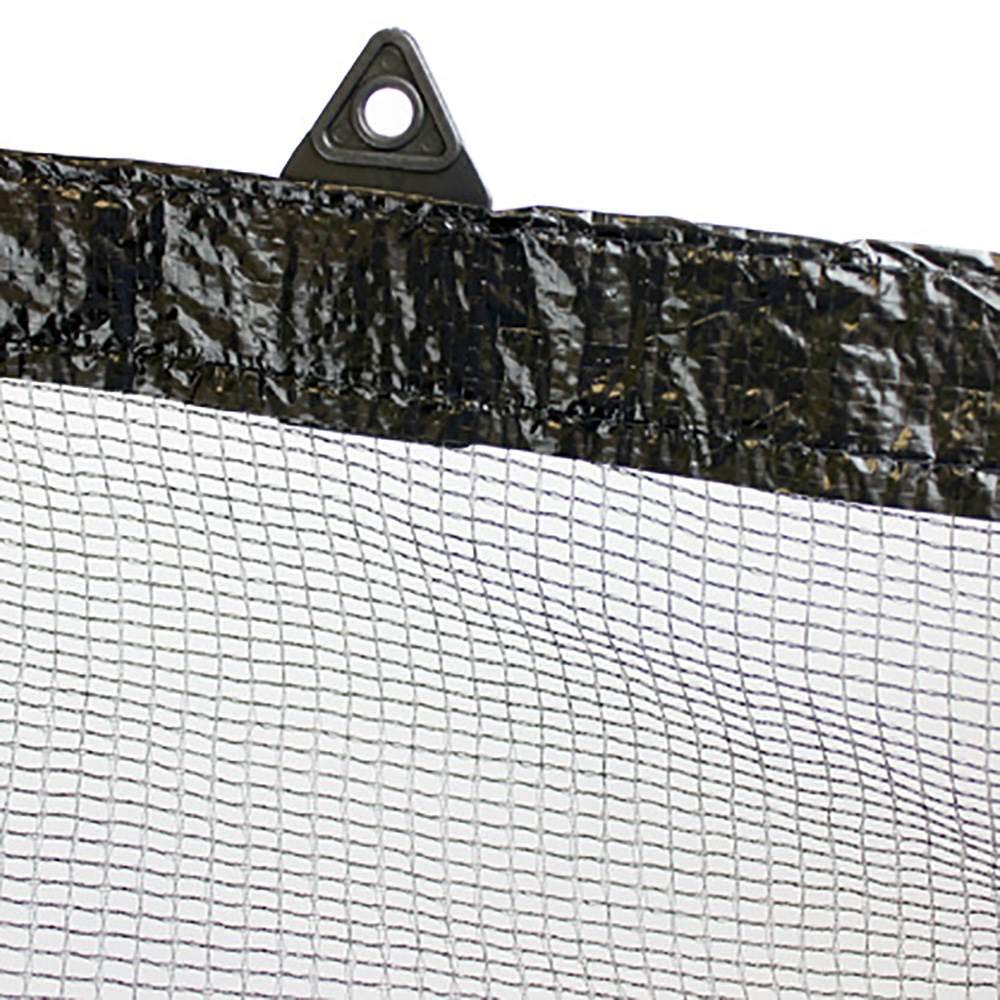 Swimline HydroTools lifestyle yard scene with net on pool showing seasonal protection benefit