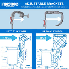 Swimline close-up of inclined basket highlighting efficient debris funneling