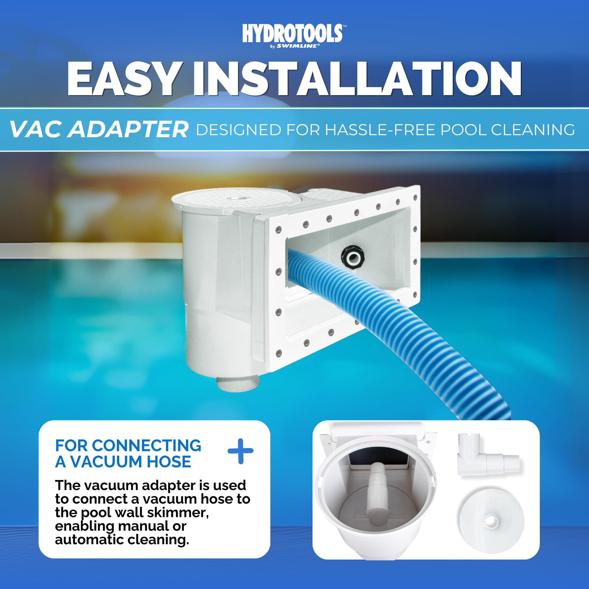 Swimline top basket access open for quick debris removal and maintenance