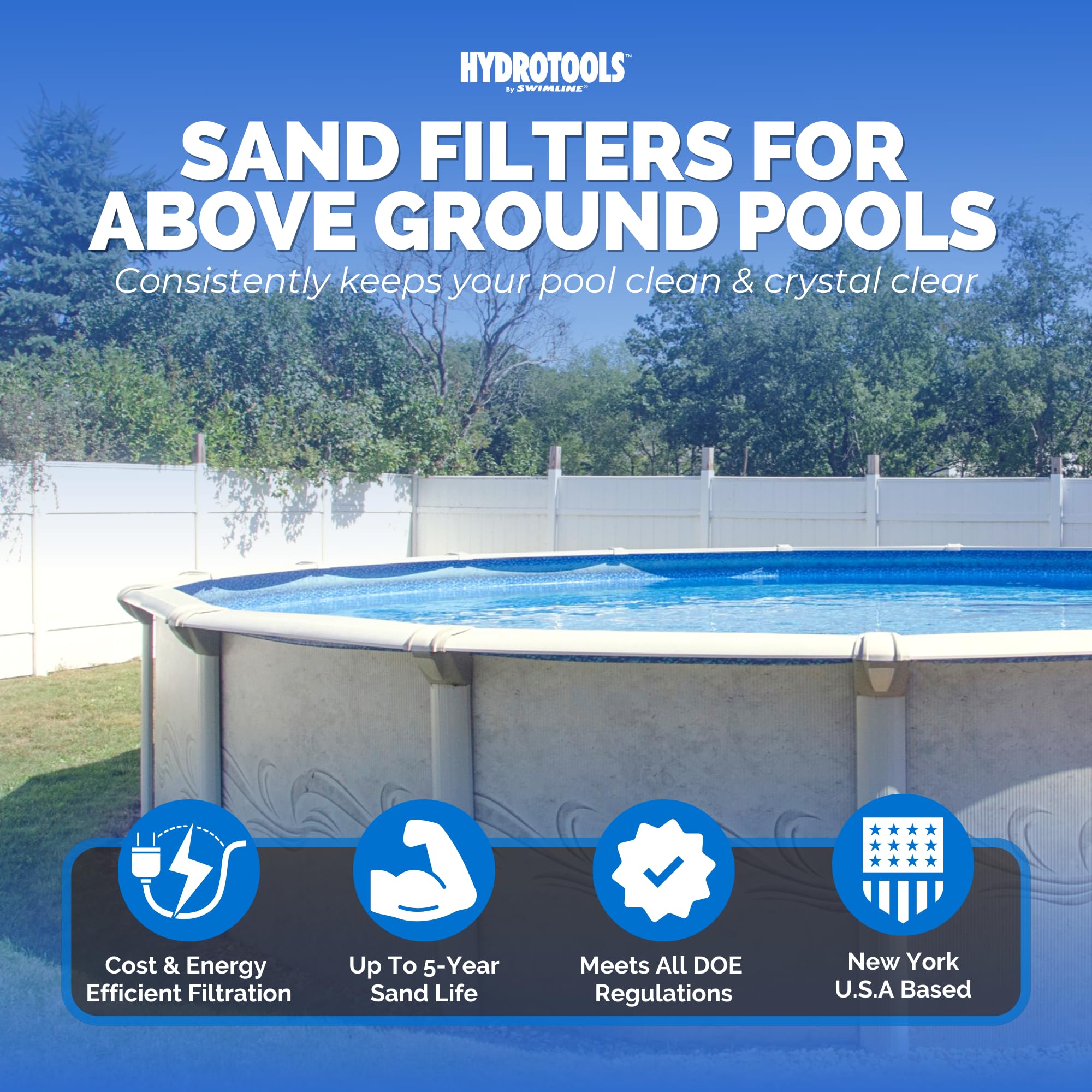 Swimline top multi-port valve close-up, easy-to-read positions for fast maintenance