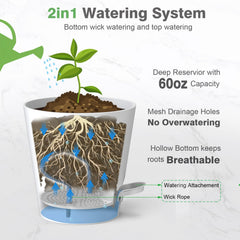 SwinDuck cutaway showing 60oz reservoir and wick system for consistent plant hydration