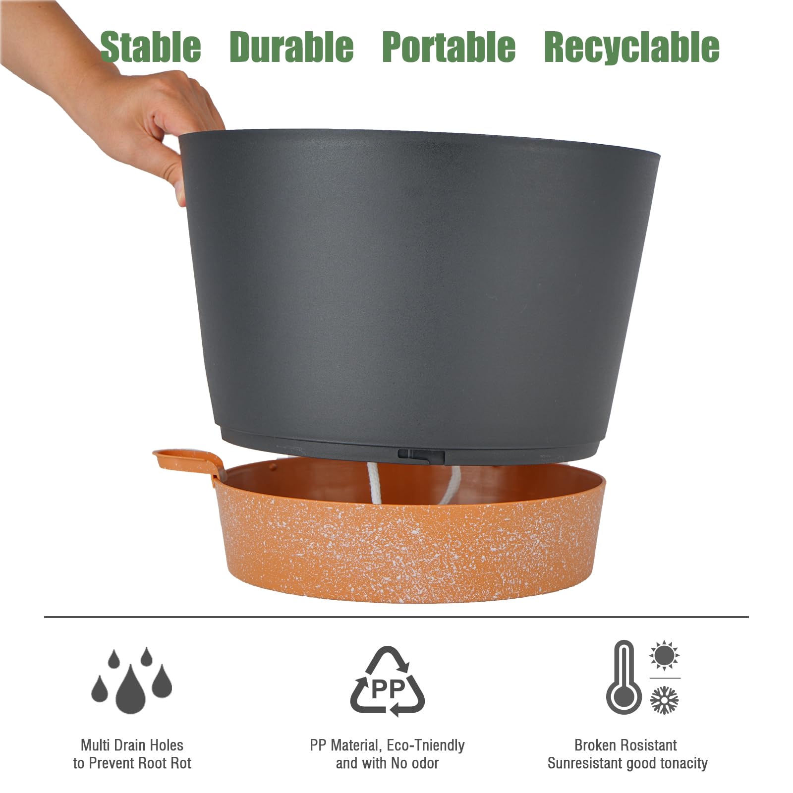 SwinDuck matte-finish texture highlighting sturdy polypropylene and modern appearance