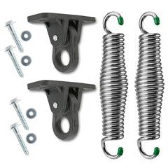 SWING-MATE chrome kit front view showing complete hanging system and ease of installation