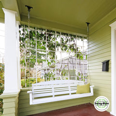 SWING-MATE installed on porch illustrating smooth swing motion benefit