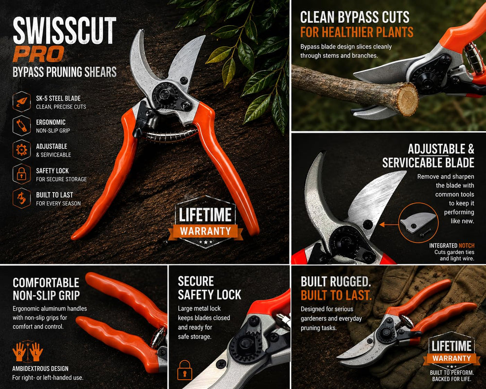 SwissCut Pro close-up of SK-5 blade illustrating sharp edge for clean cuts