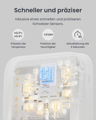 Close-up of SwitchBot Meter Plus screen showing clear numbers and icons for fast visible monitoring