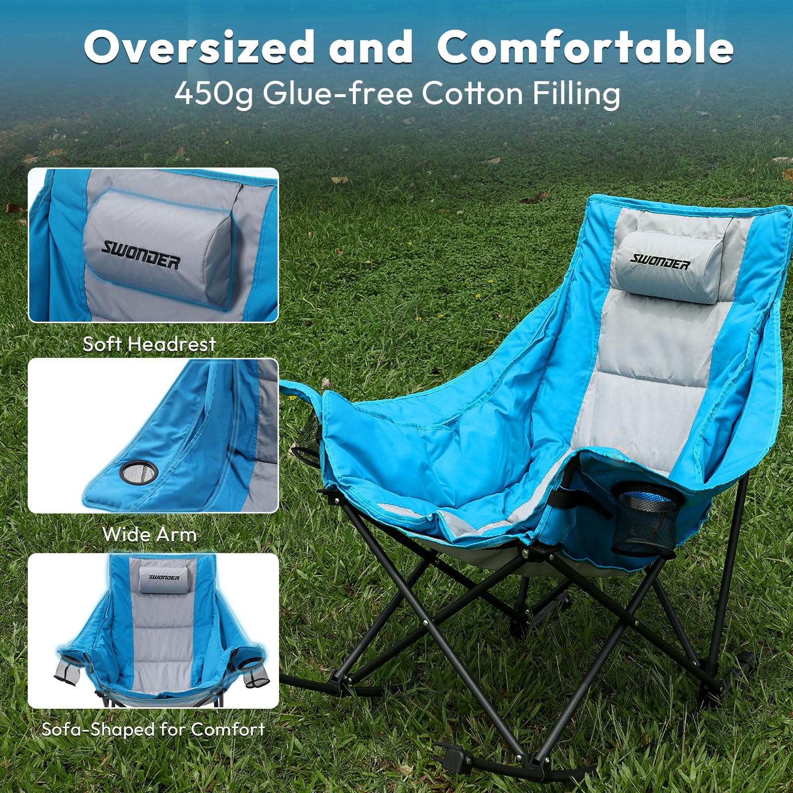 Swonder folded in carry bag for easy transport and compact storage