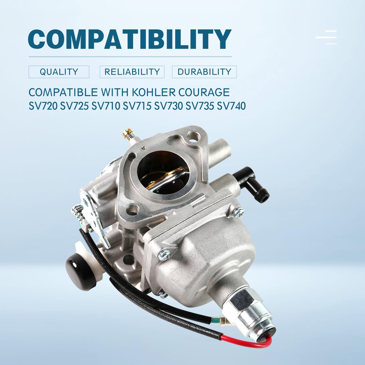 sworwin carburetor top choke and throttle linkage showing easy installation benefit