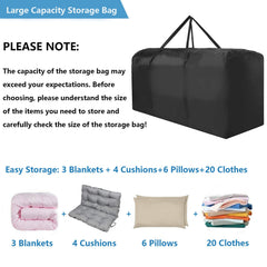 SXAOZYRS bag filled with patio cushions demonstrating large capacity and protection