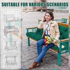 SXBFHGH cushion secured with ties on wooden porch swing illustrating anti-slip benefit
