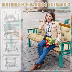 SXBFHGH outdoor patio scene with cushion on swing demonstrating comfortable lounging benefit