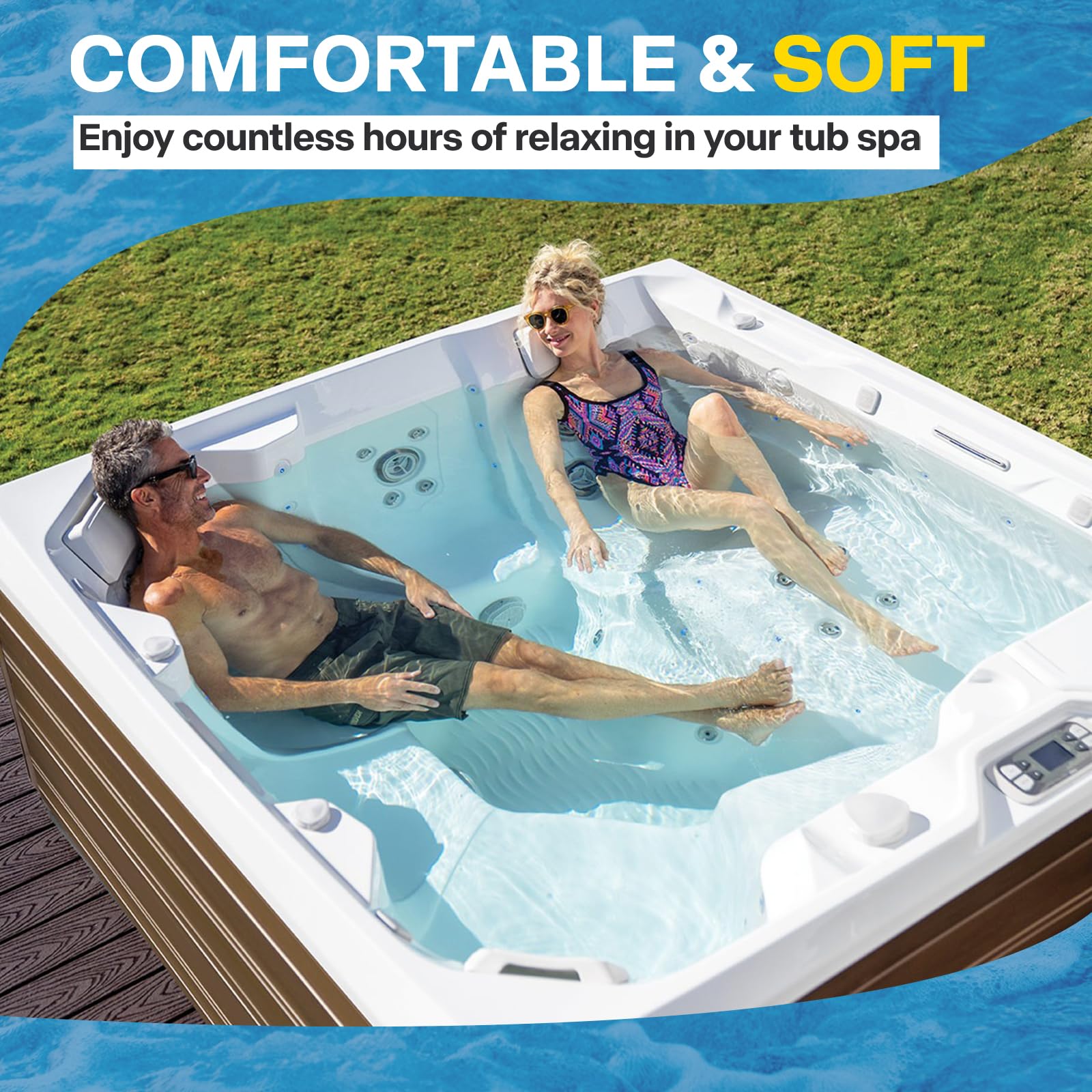 Sxmprail 78160 in a backyard spa scene illustrating relaxed, comfortable soaking