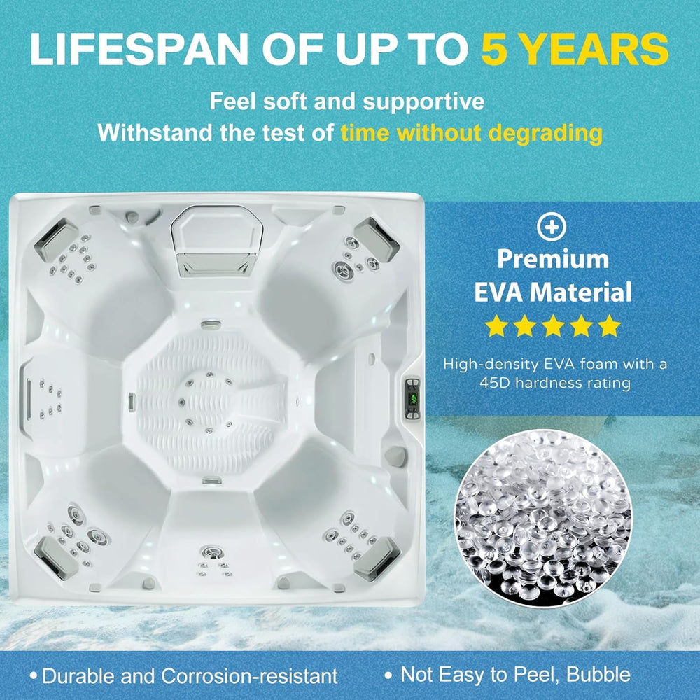 Sxmprail pillow in spa setting highlighting ergonomic neck support for relaxed soaking