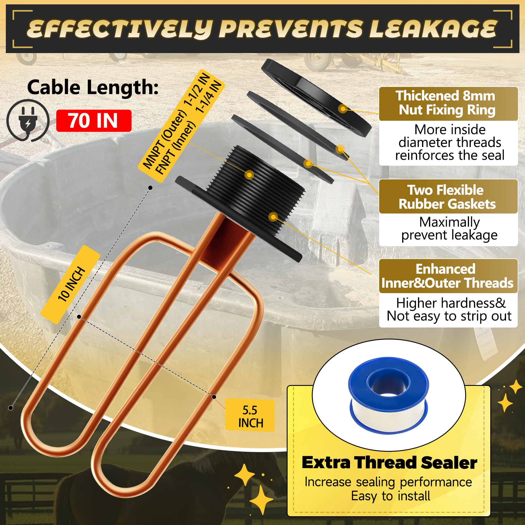 Sxmprail silicone gaskets and 8mm nut detail demonstrating tight leak-proof seal