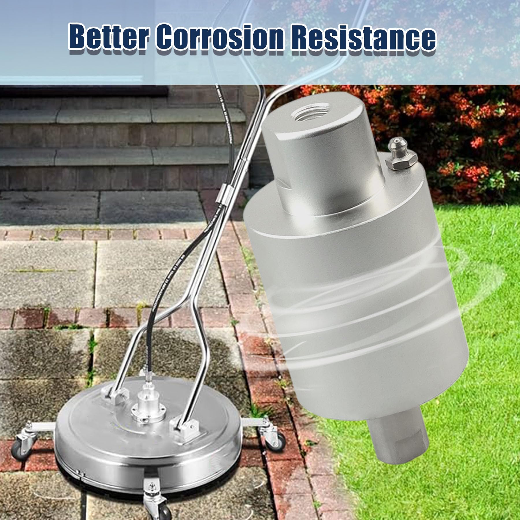 Sxqddz swivel head in use cleaning a driveway for fast uniform results