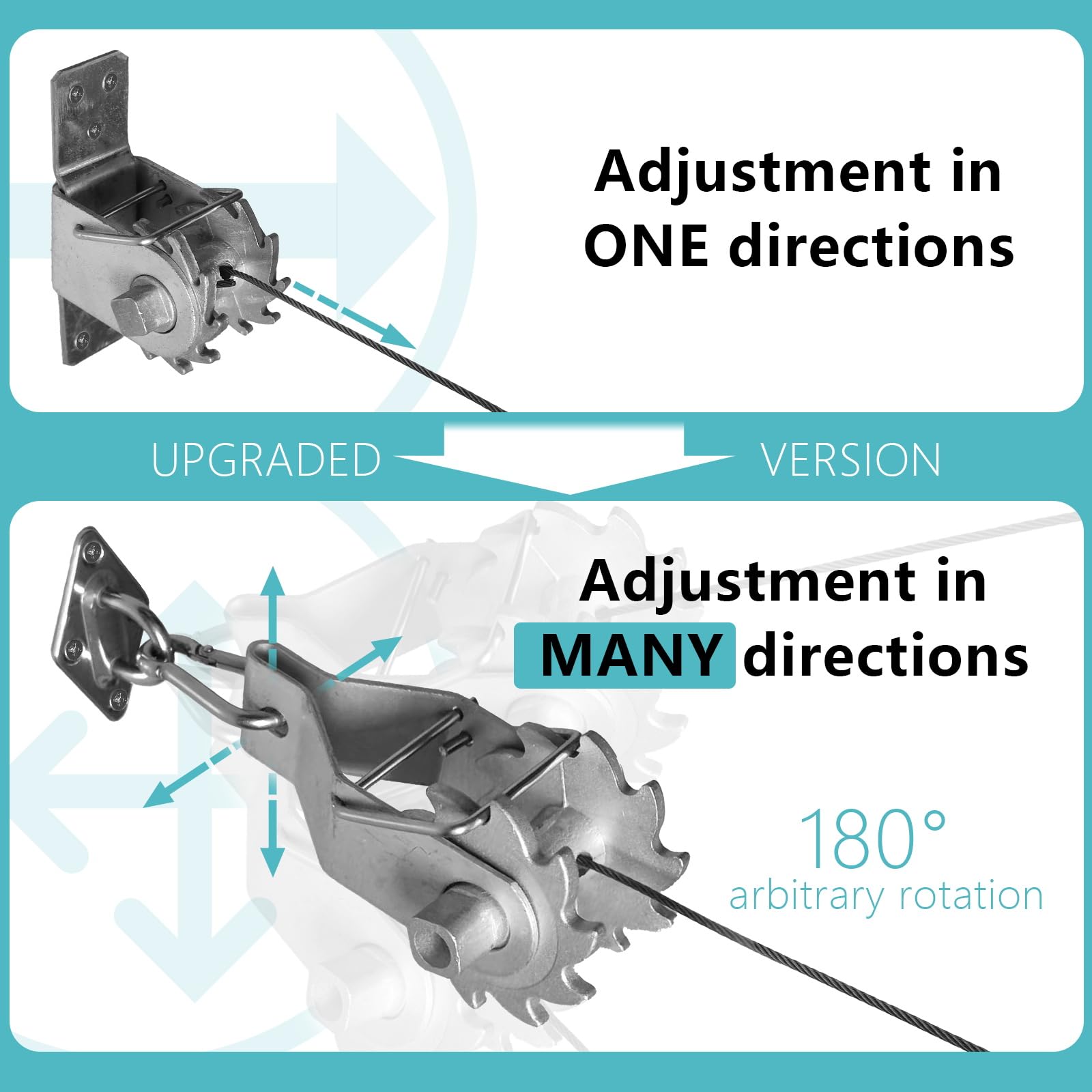 SYGELER snap hook and pad eye mounted showing quick attachment and secure anchoring benefit