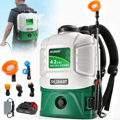 Sylsmart front view of backpack sprayer showing ready-to-use setup and portability