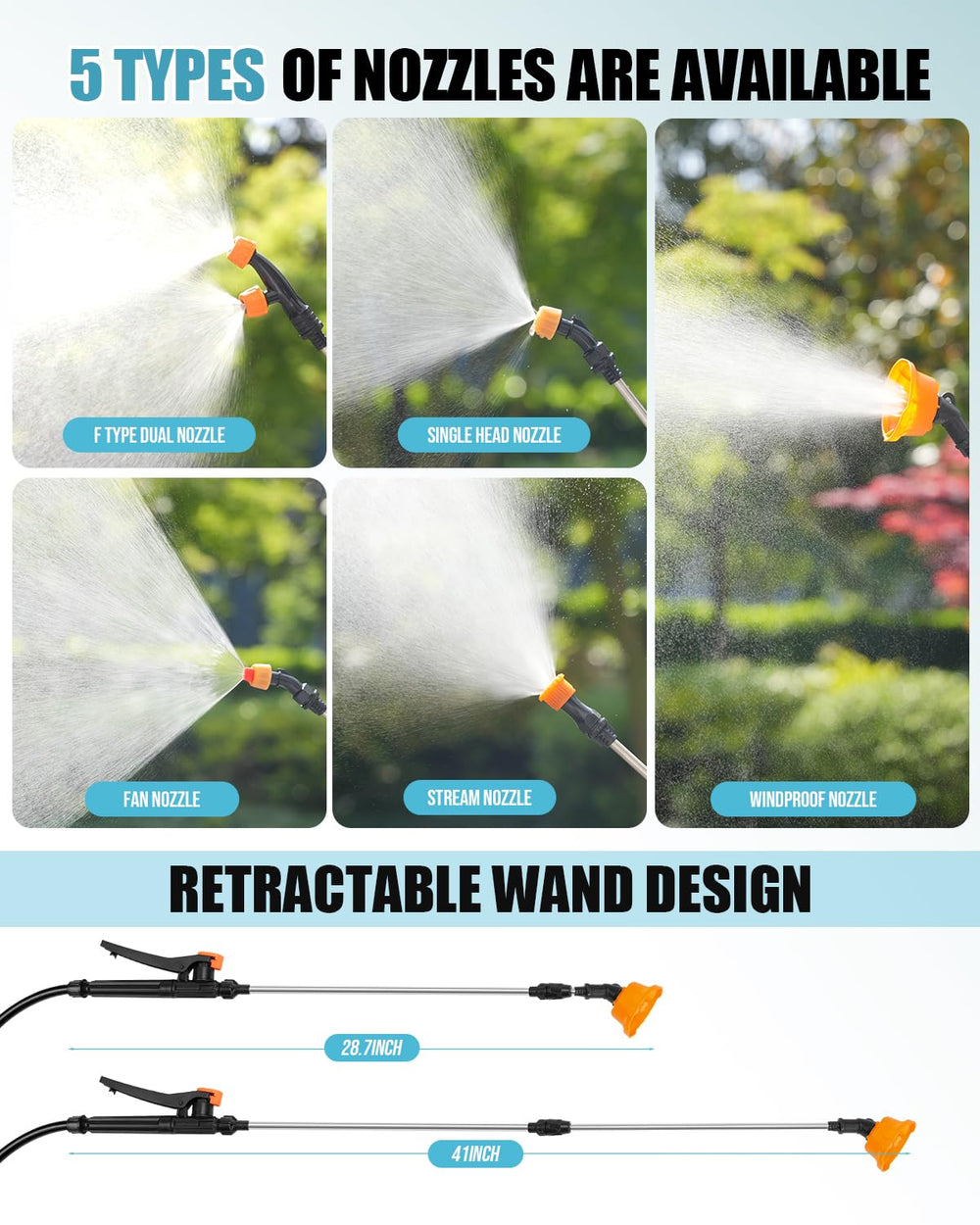 Sylsmart reinforced hose and lock-on trigger reducing hand fatigue while spraying