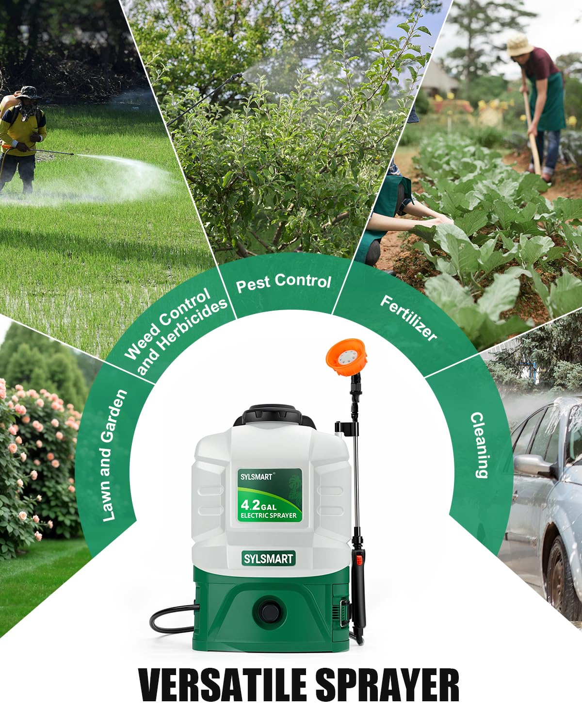 Sylsmart in use applying fertilizer on a lawn demonstrating even coverage benefit