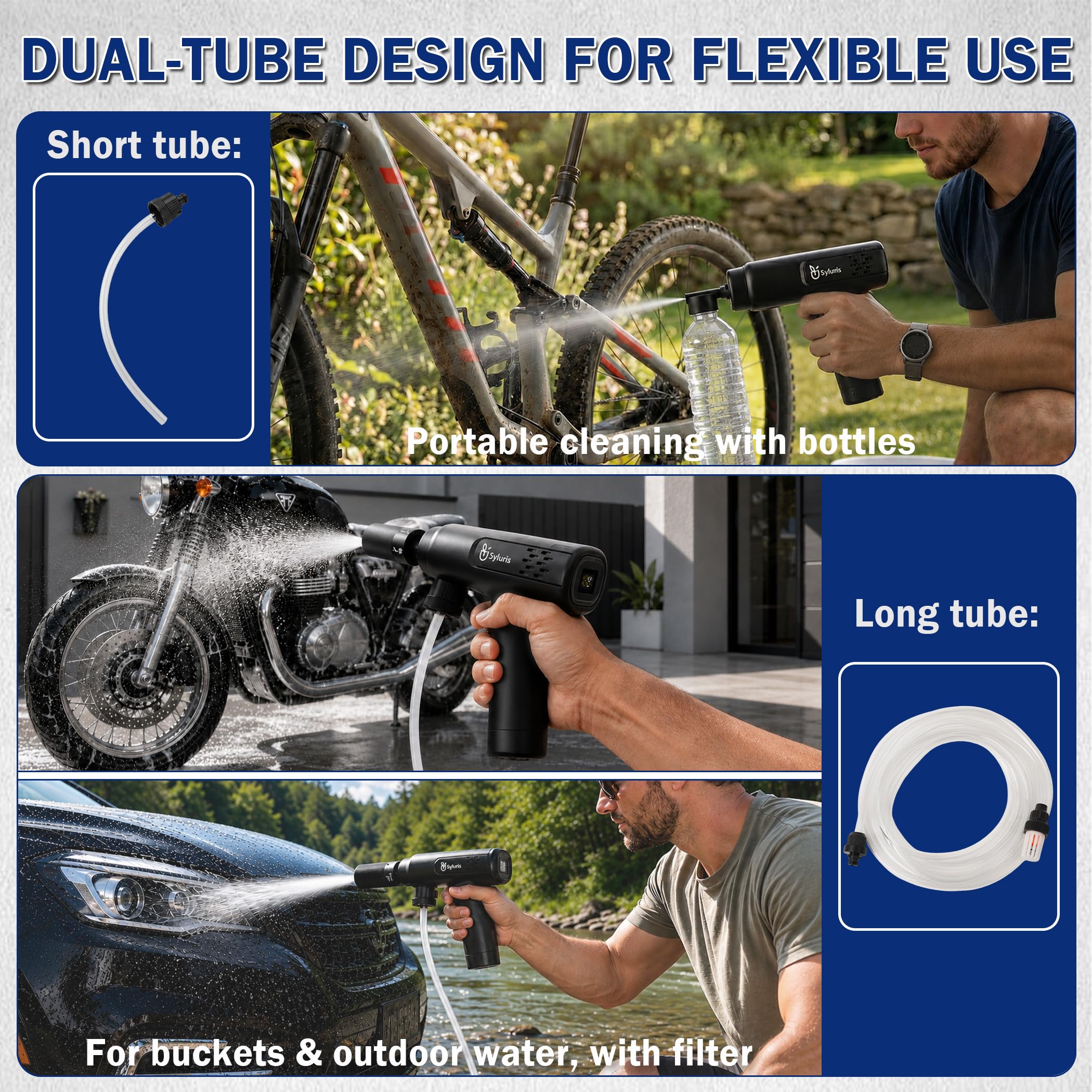 Syluris held in hand showing compact size and easy transport benefit
