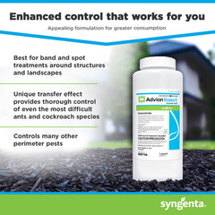 Syngenta Advion applied as a perimeter band around foundation to reduce pest entry