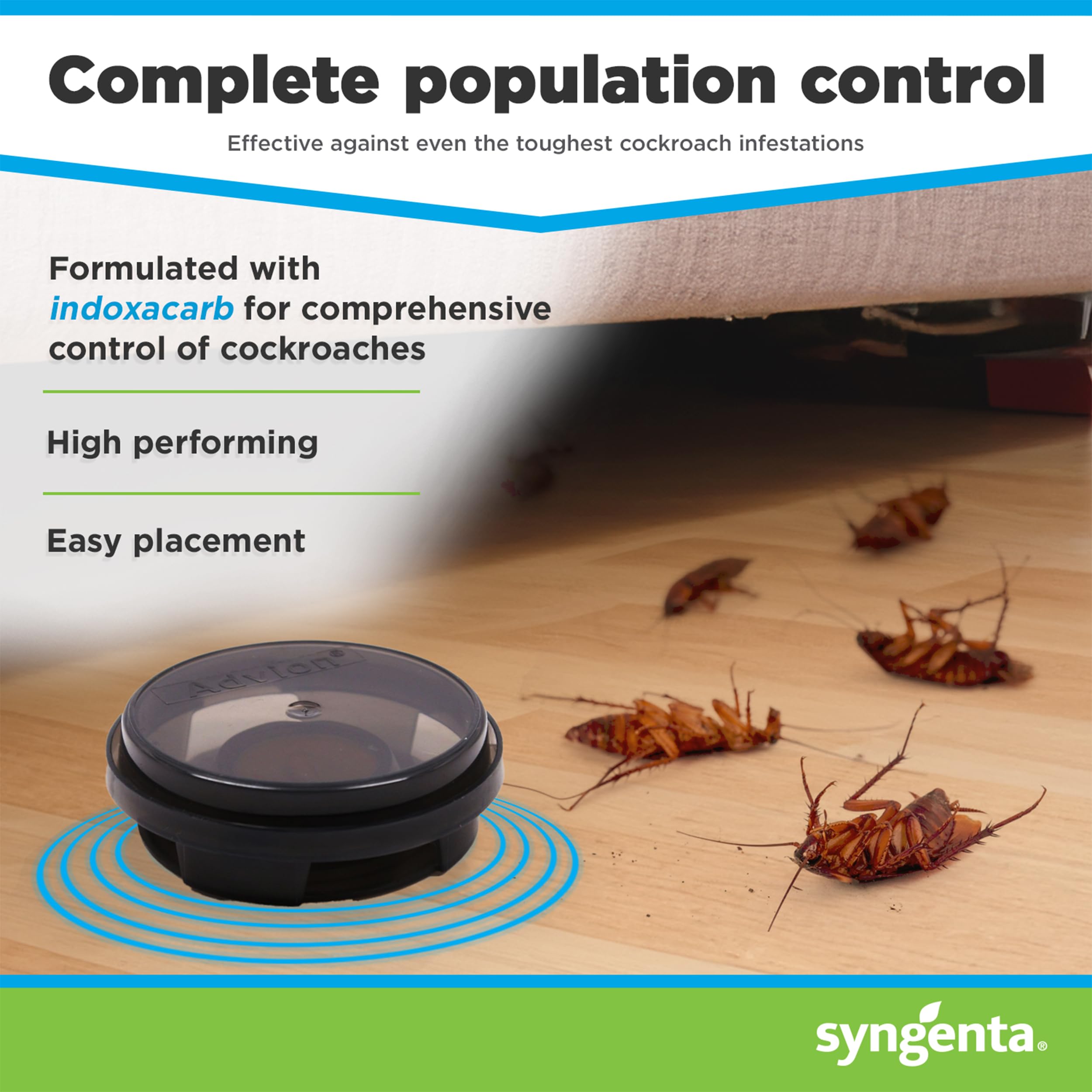 Syngenta Advion bait gel texture close-up showing palatable formula to attract roaches
