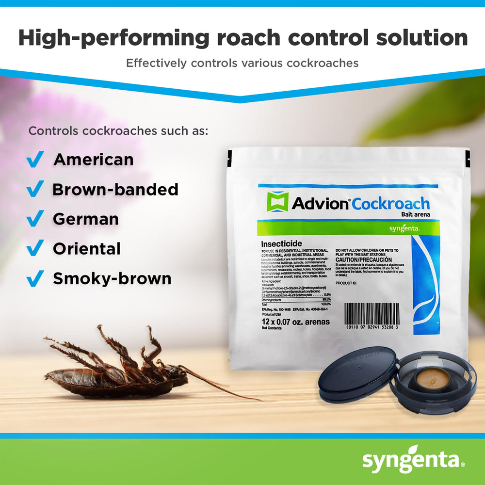 Syngenta Advion single bait arena top view highlighting secure plastic cover benefit