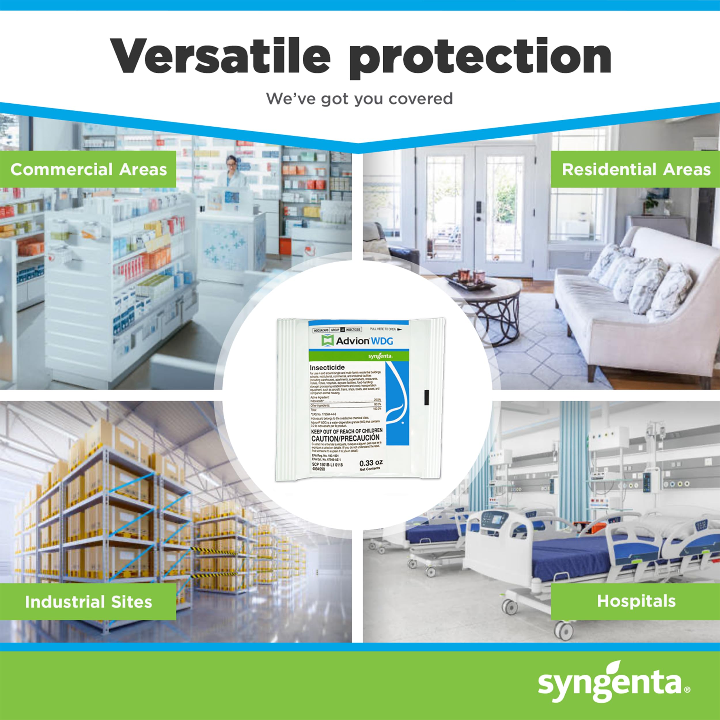 Syngenta Advion used in a commercial kitchen demonstrating compliant food-area control