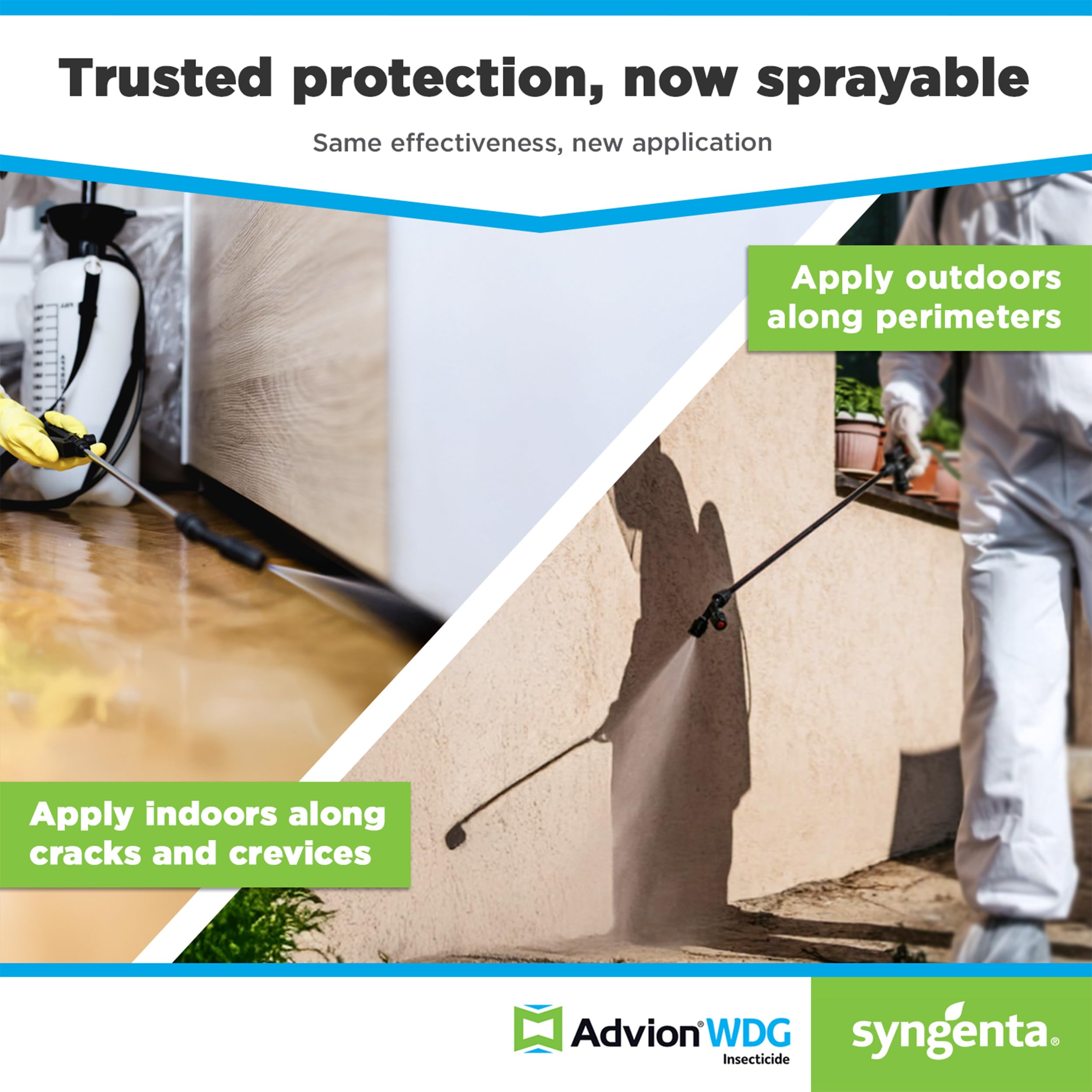 Syngenta Advion foam applied into a crack showing targeted pest harborage treatment