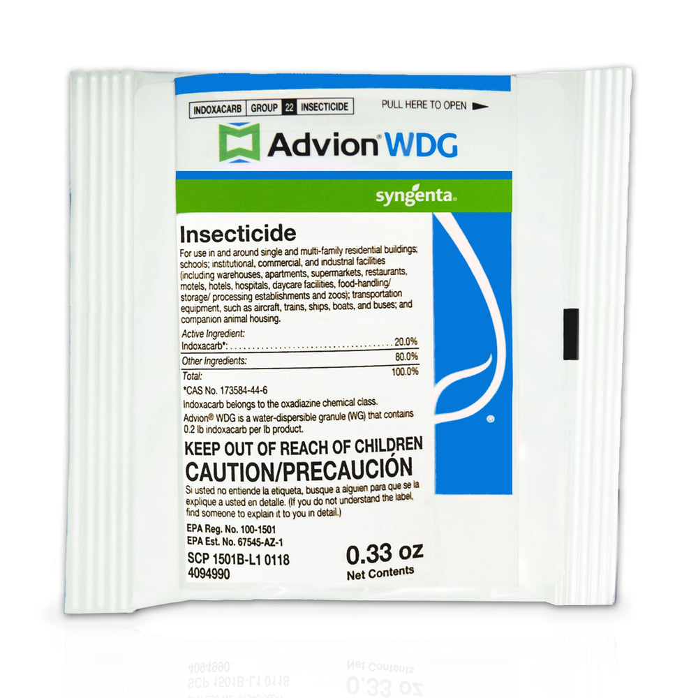 Syngenta Advion front view of packet packaging showing convenience and measured dosing